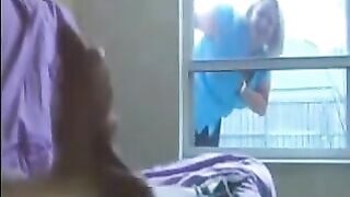 A woman peeps at a guy's private moment in the ward and gets involved