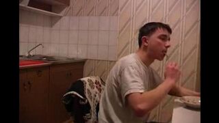 The man fucked his mother in the kitchen, it's even more exciting