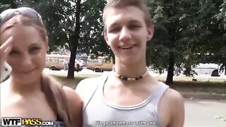 Two girls got their pussies licked by a guy in a steamy encounter