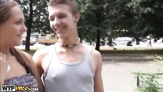 Two girls got their pussies licked by a guy in a steamy encounter