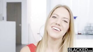 A huge black cock for all holes of the blonde