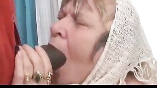 A black guy with a big cock fucks his grandma hard