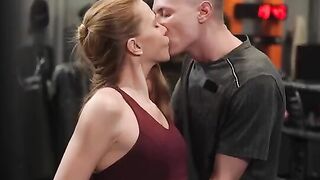 The guy continues to learn the lessons of anal with a natural redhead