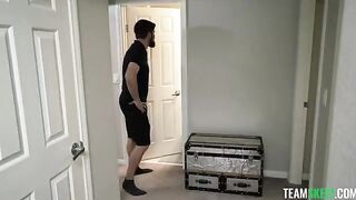 A man gently caressed the sweet red-haired woman’s pussy in a tender session