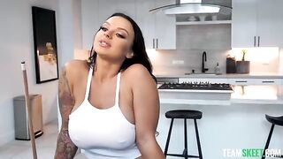 Shooting balls for big boob photos