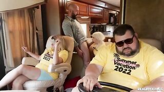 The hitchhiker gets a hot ride from a stranger