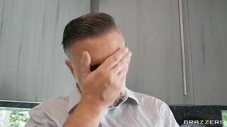 A hot girl was fucked by a real estate agent on the couch