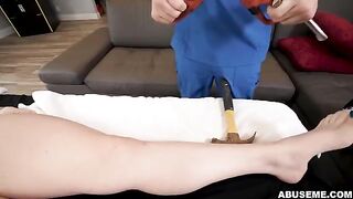 Nice woman has a rough sex with her boyfriend, ending with a powerful orgasm