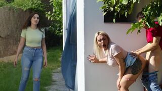 I came to my neighbour to ask for a drill and ended up fucking in the shed