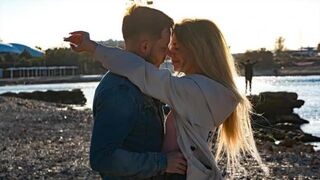 A man completely satisfies the appetites of a cute girl