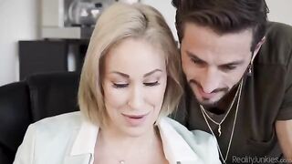 Overworked and horny, the office worker masturbates hard