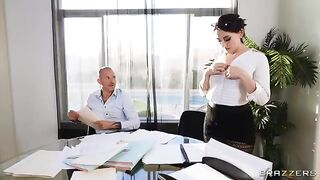 Babe fucked by her boss and her coworker