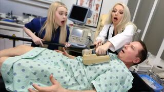 A threesome with a hot nurse and a doctor in the hospital is too tempting to refuse