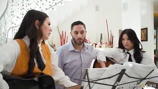 They tore stockings on a lush pussy whiplash
