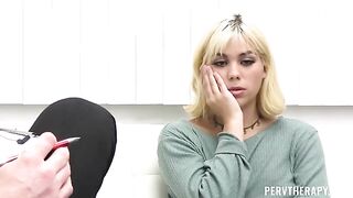 Girl with a naughty personality gets fucked on the couch and in the office
