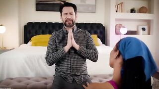 Pervert stepdad fucked Kira Noir after yoga session