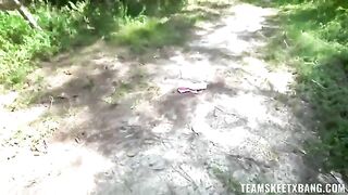 A nympho girl would like to have sex right in nature