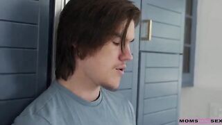 A stepson left without supervision and a hot mom is worried