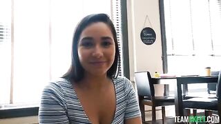 A guy gets some hands-on advice from a hot girl in a steamy scene