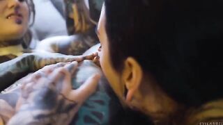 Girl fucked in her ass with a strapon by a passionate lesbian in HD