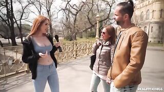 Sex with two redheads is the best, especially in an interboob scene