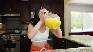 He promised to be gentle with her small boobs and youthful energy