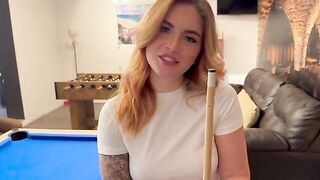 She played pool and lost, then she had to engage in intimate act