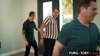 A group of guys shared the wives in a thrilling rotating experience