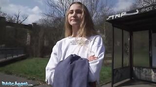 Ivi Rein, learning English, gets fucked by Public Agent in a steamy outdoor encounter