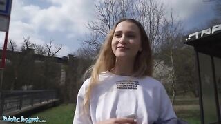 Ivi Rein, learning English, gets fucked by Public Agent in a steamy outdoor encounter