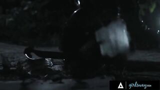 The Thirsty Huntress Bangs Busty Droids in a Post-Apocalyptic World