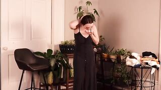 New clothes try on haul with cute brunette