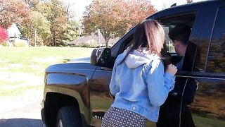 The girl was picked up by a driver and she had to pay