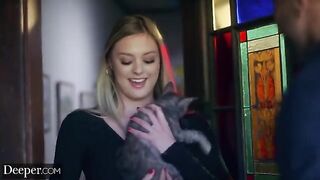 A hot girl is fucking with a man in the uniform of her dreams