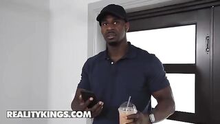Hot Valentina Jewels seduces delivery guy Jax Slayher in the kitchen