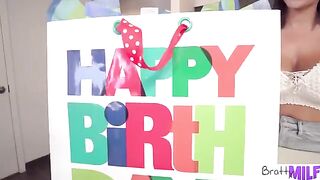 Busty stepmom Victoria June gets her tight pussy railed on birthday
