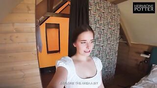 A cute German girl is begging for sex on her vacation in Sardinia