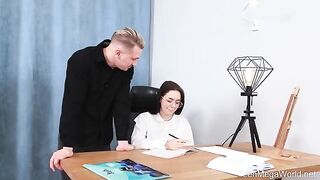 A cock in the pussy, but study does not enter the head of a young student