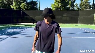 The girl demonstrates her attractive sex skills in the steamy scene