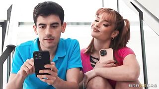 The guy gently fucked his girlfriend in her hole