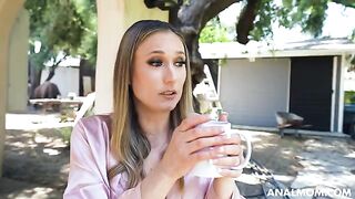 A mature woman got her first anal orgasm with her son