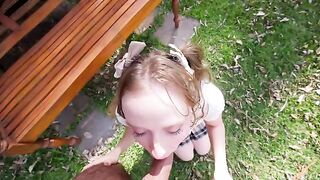 Babe tried anal sex right on the edge of nature