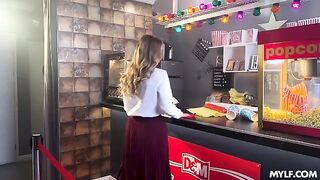 It was predictable - a short and sweet threesome encounter in the cinema