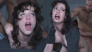 A slobbering slut gets her pussy smashed hard in this intense scene
