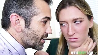 The principal, teacher and student have a steamy FFM encounter
