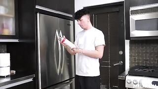 The girl is just starting to get used to the guy’s cock