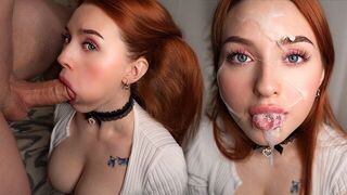 The girl demonstrated her skills in sucking cock and she is very good at it
