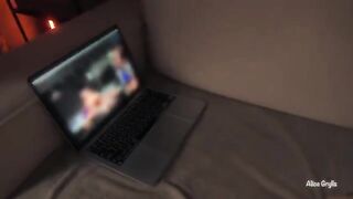 Watching porn on Pornhub made her so horny she was willing to try anal sex