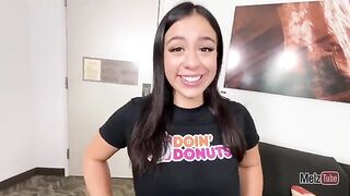 The dessert was a cock for the lovely 18 y.o. Latina to suck