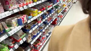 A cute girl sits on a bottle and her boyfriend filmed it